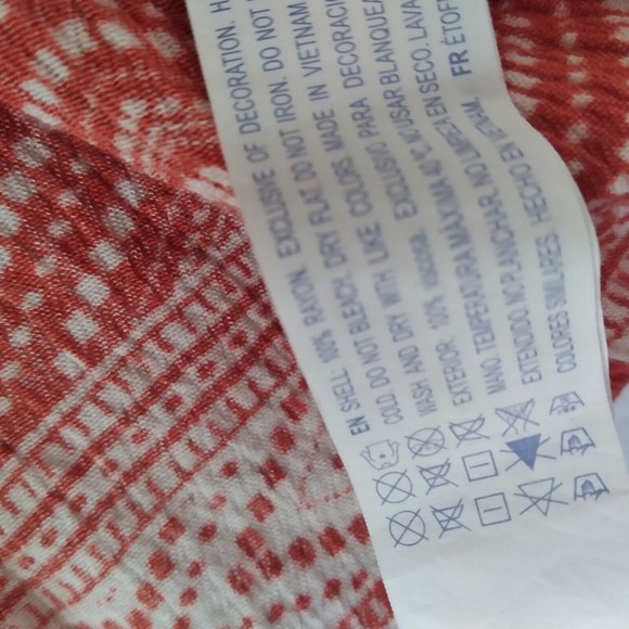 Forever 21 Top Womens Medium Short Sleeve Crochet Boho Cold Shoulder - Picture 7 of 7